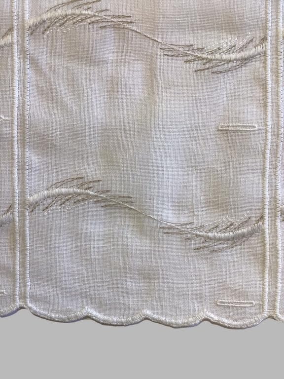  Voilage vitrage brise bise - tissu brodé effet lin - largeur 45/60/90 cm - art.709