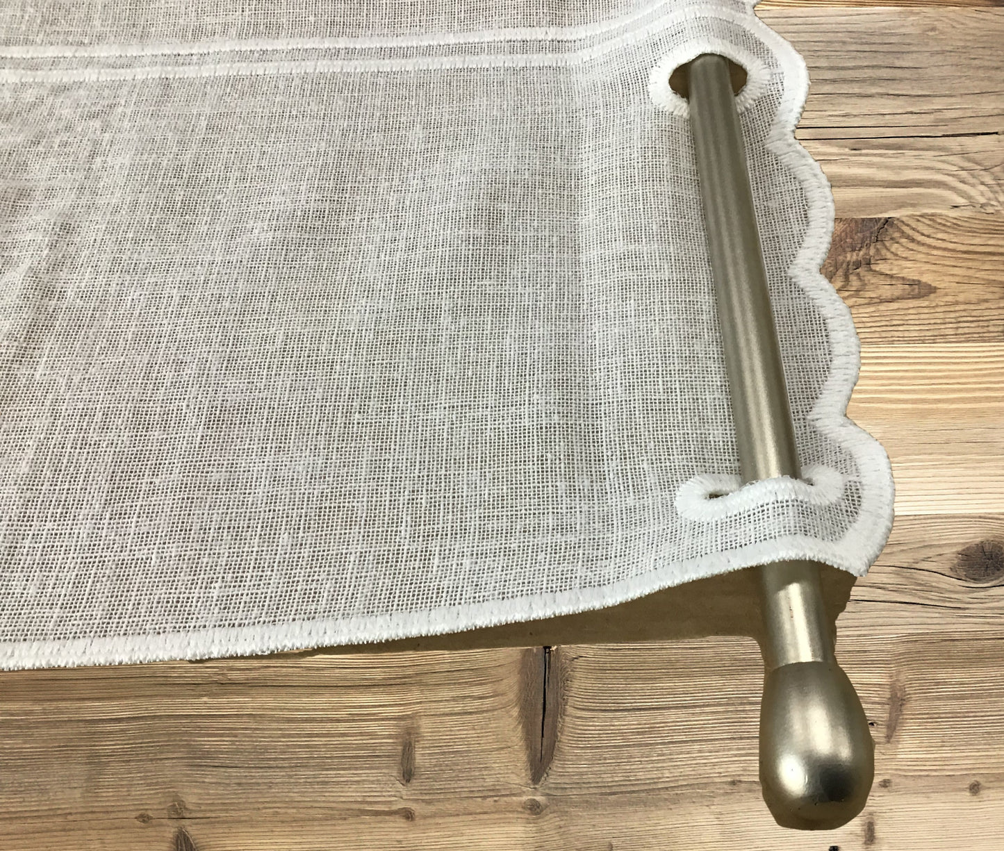 Paire Voilage vitrage brise-bise - brodés - largeur 63/80 cm - art.bavaria -524
