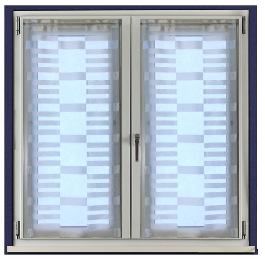 Paire de voilages vitrages  - passe-tringle - couleur blanche -  largeur 60/80 - longueur personnalisée-blanc-art.508
