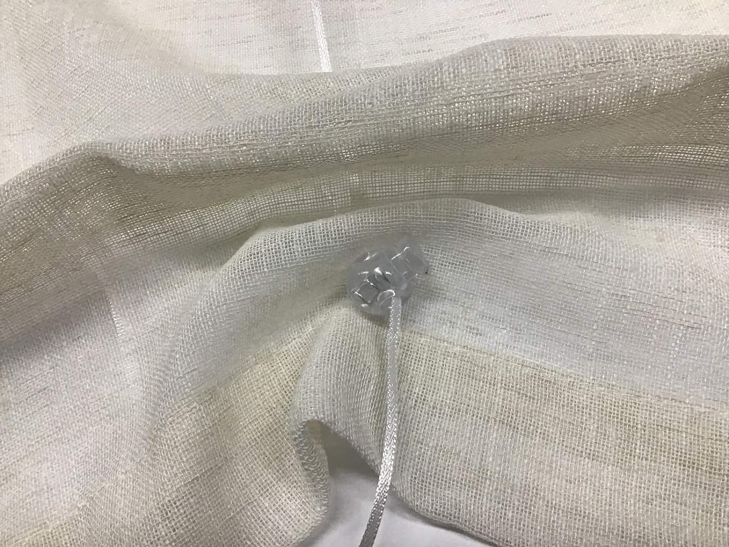 Tessuto effetto lino colore lino con laccetto per fissare la tenda all’altezza desiderata
