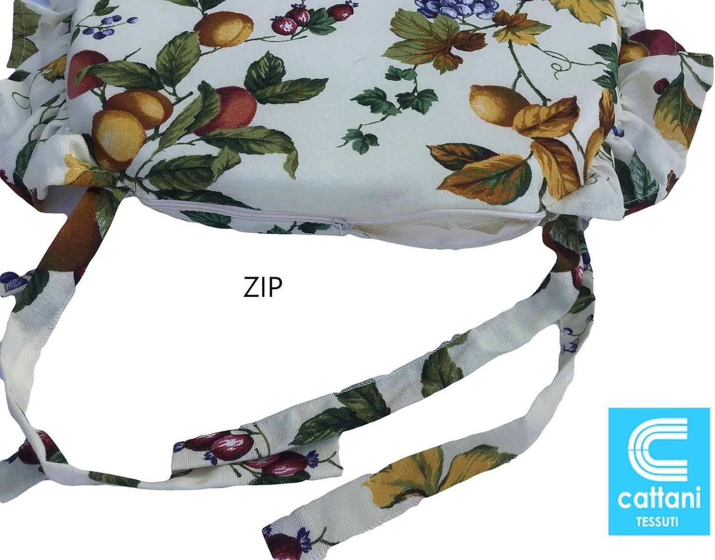 Galettes de chaise de cuisine sagomés avec volants – Lot de 4/6 coussins en coton lavables