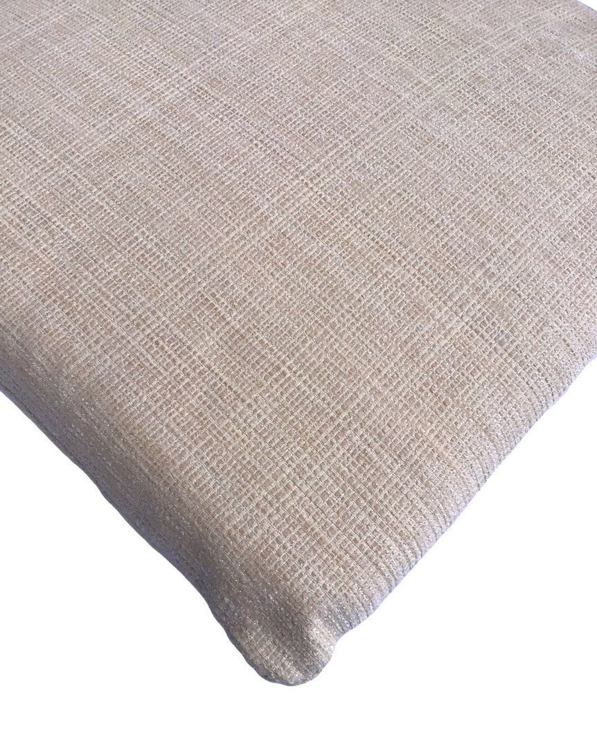 Galettes de chaise de cuisine - Set 4/6 Coussins - Tissu  chenille jacquard -  couleur beige - avec élastique - beige