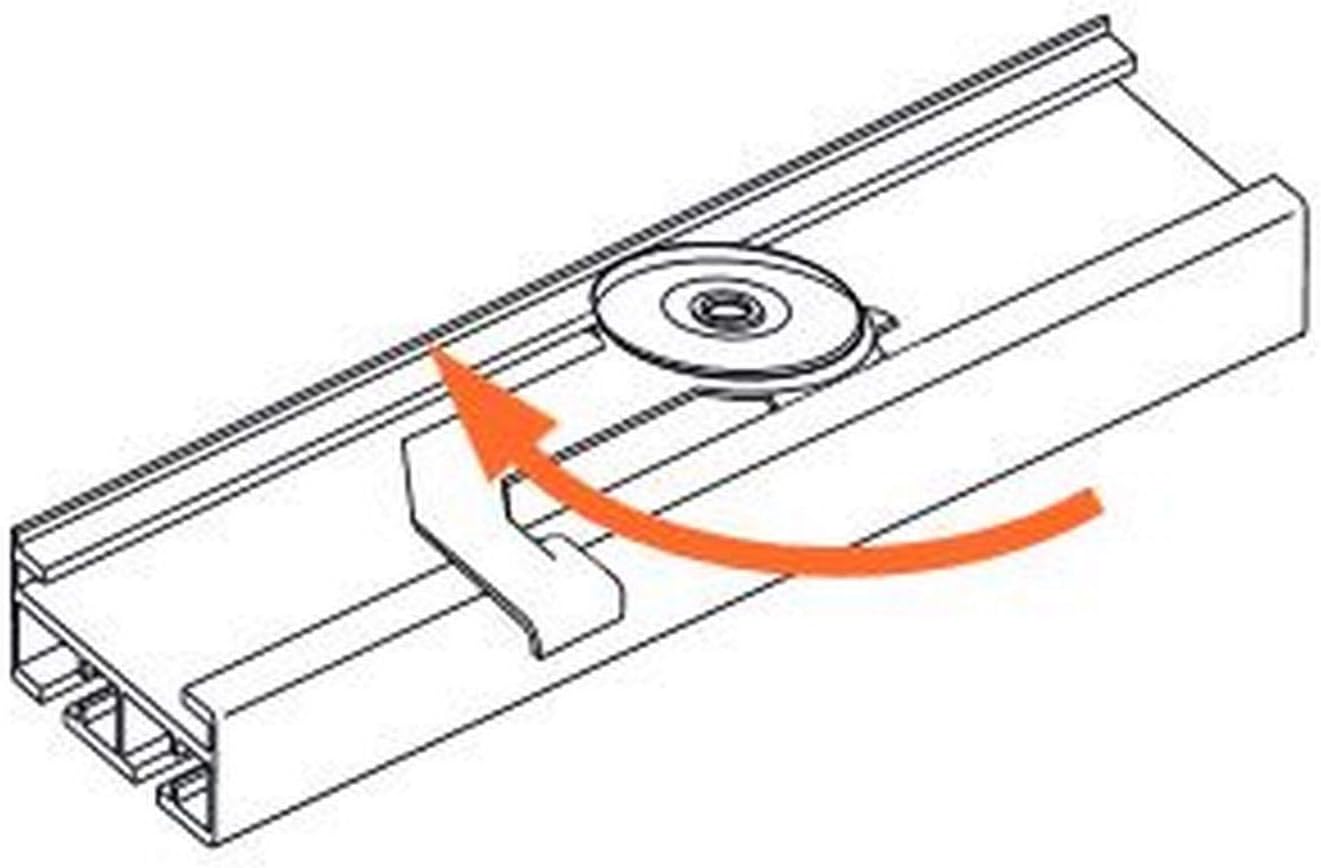 Rail pour panneaux japonais  3-4-5 voies largeur 140-160-180-200-210-240-250-300-aluminium blanc-art.206