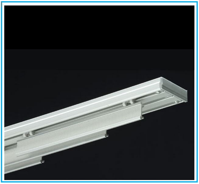 Rail pour panneaux japonais  3-4-5 voies largeur 140-160-180-200-210-240-250-300-aluminium blanc-art.206