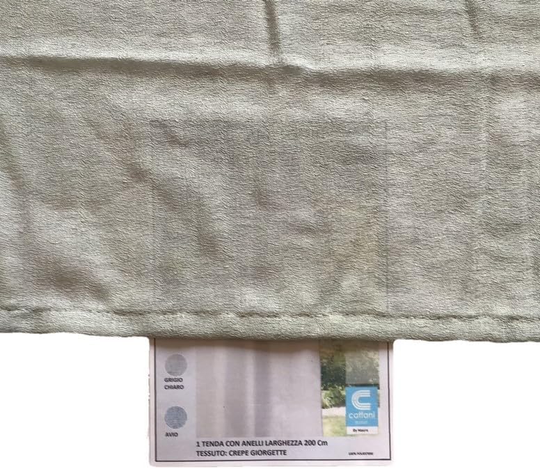 Voilage à oeillets - 1 panneau largeur maxi 200 - hauteur sur mesure - Tissu Crêpe Georgette - gris-art.809