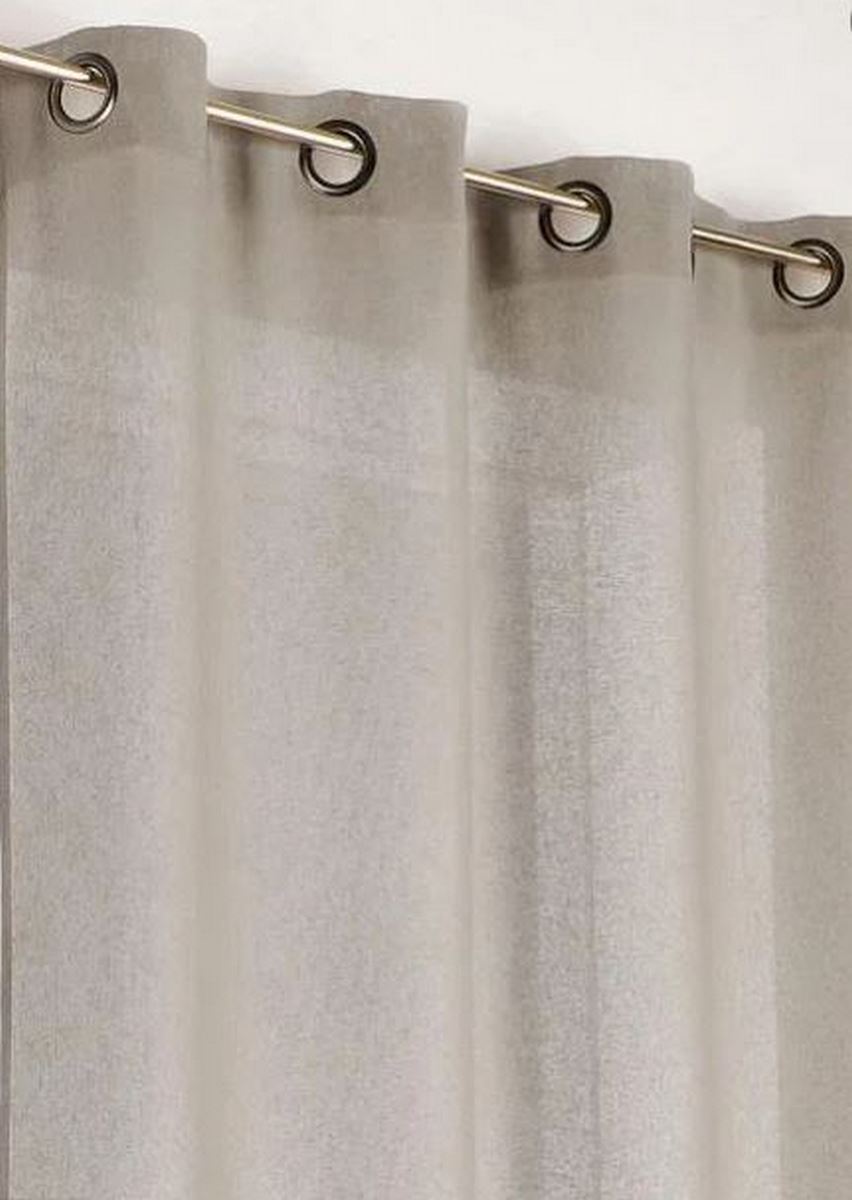 Voilage à oeillets - 1 panneau blanc - largeur 200 cm hauteur de 180 à 280 cm - rideaux salon chambre - art solibra