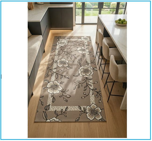 tappeto cucina colore tortora e beige