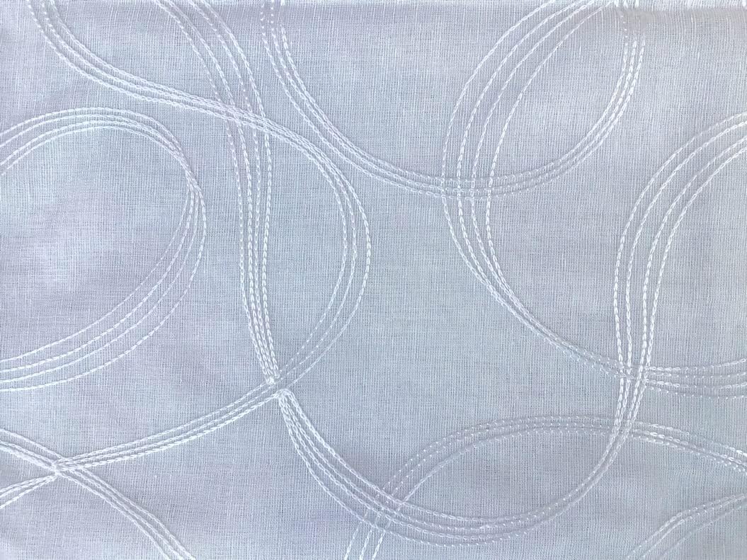 Paire de voilages vitrage - passe-tringle- largeur 60-80-90 cm - Tissu broderie - longueur personnalisée  - art.510