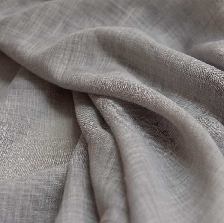 Voilage intérieurs sur mesure avec finition plis simples cousus  - gris-art.400