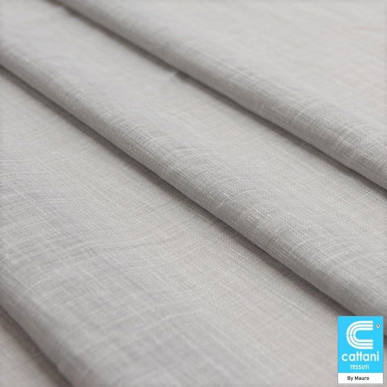 Voilage intérieurs sur mesure avec finition plis simples cousus  - gris-art.400