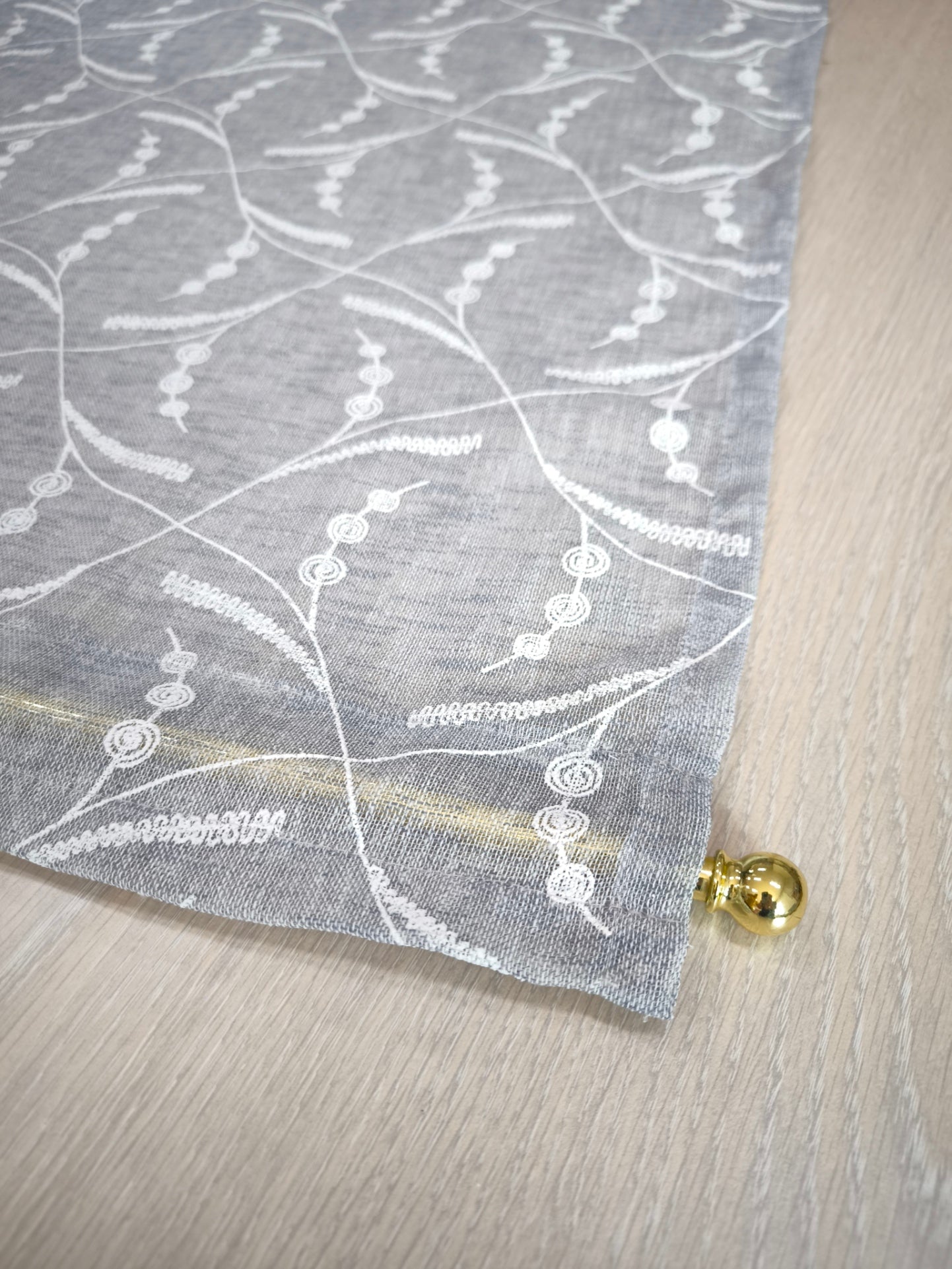 Paire de voilages vitrage sur mesure  | Largeur 65-90 cm | Couleurs disponibles : Lin et Gris | Art. Giulia