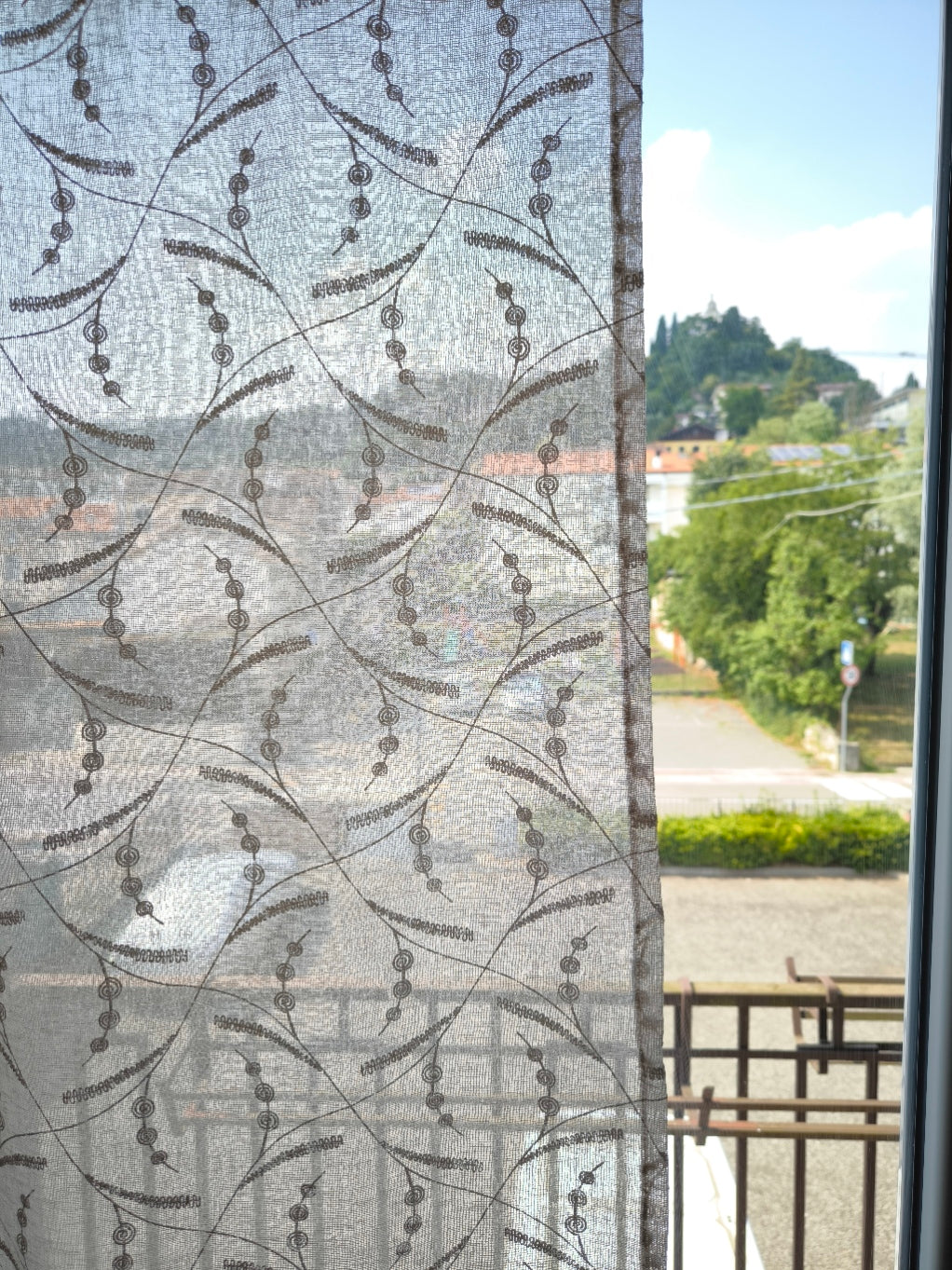 Paire de voilages vitrage sur mesure  | Largeur 65-90 cm | Couleurs disponibles : Lin et Gris | Art. Giulia