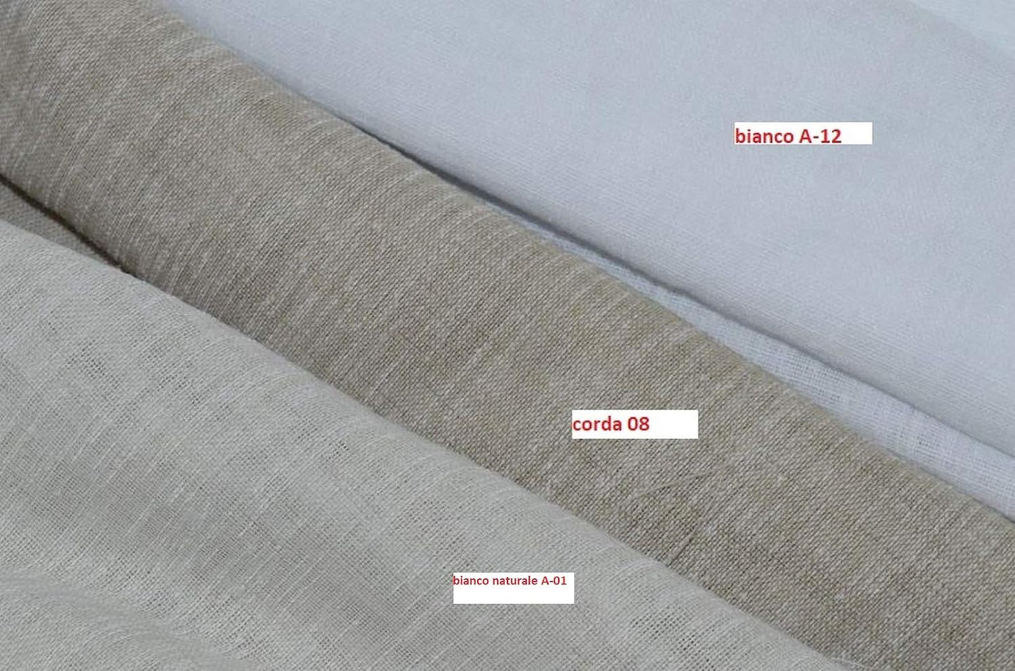 Tissu pour rideaux au mètre - 100% polyester effet lin - hauteur du tissu 320 cm - art.903