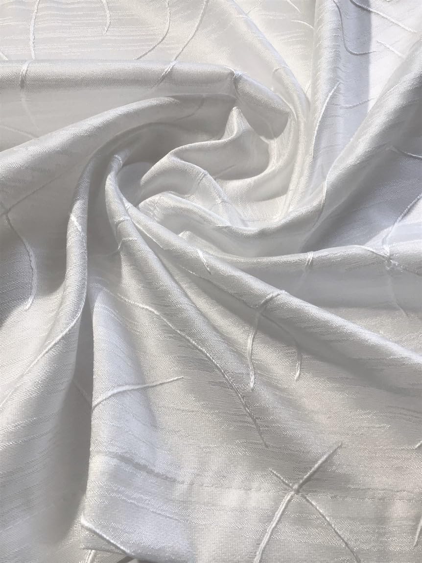 Paire de voilages rideuax vitrages - passe-tringle - tissu de revêtement d'intimité - largeur 45/65/90 cm longueur sur mesure - art.503