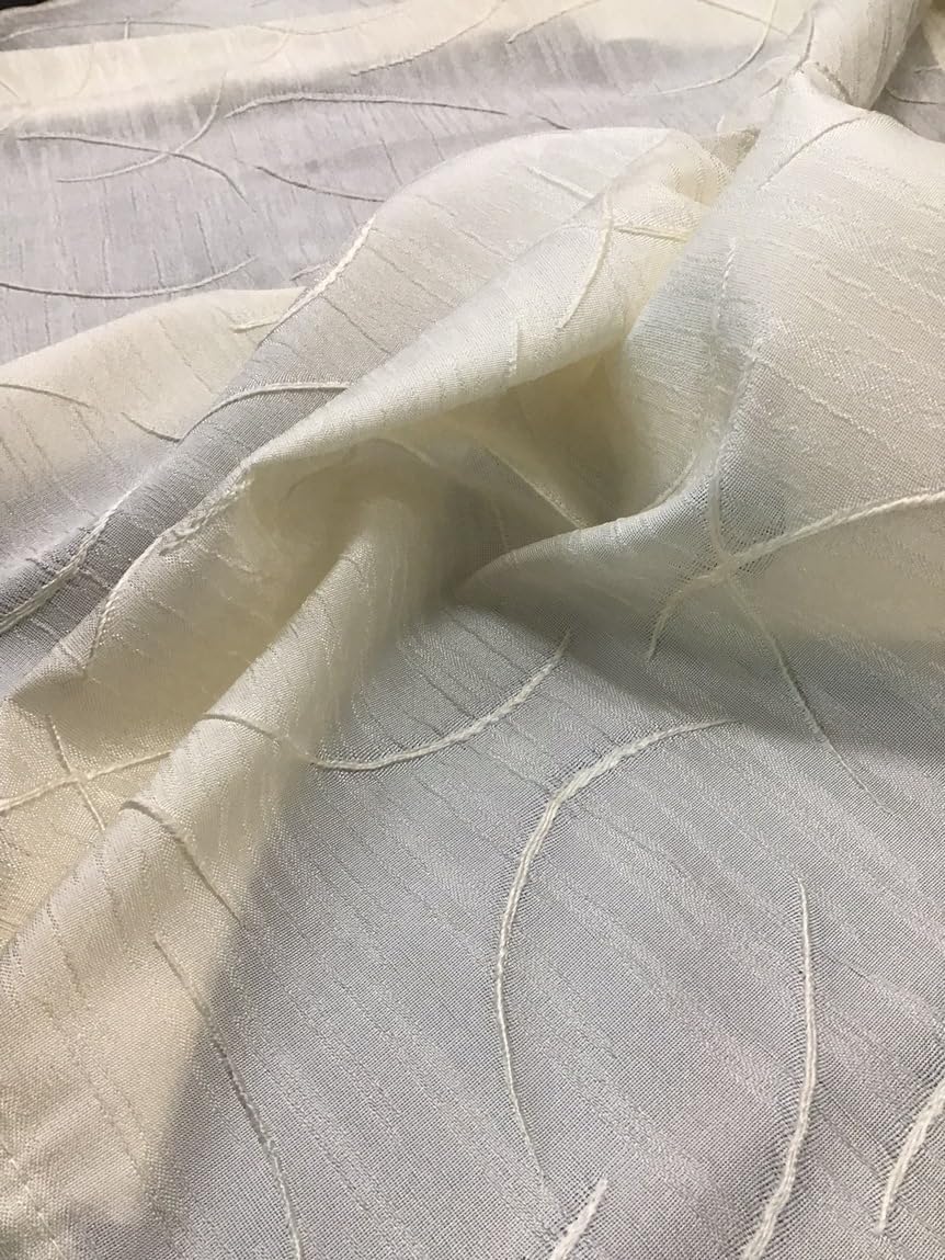 Paire de voilages rideuax vitrages - passe-tringle - tissu de revêtement d'intimité - largeur 45/65/90 cm longueur sur mesure - art.503